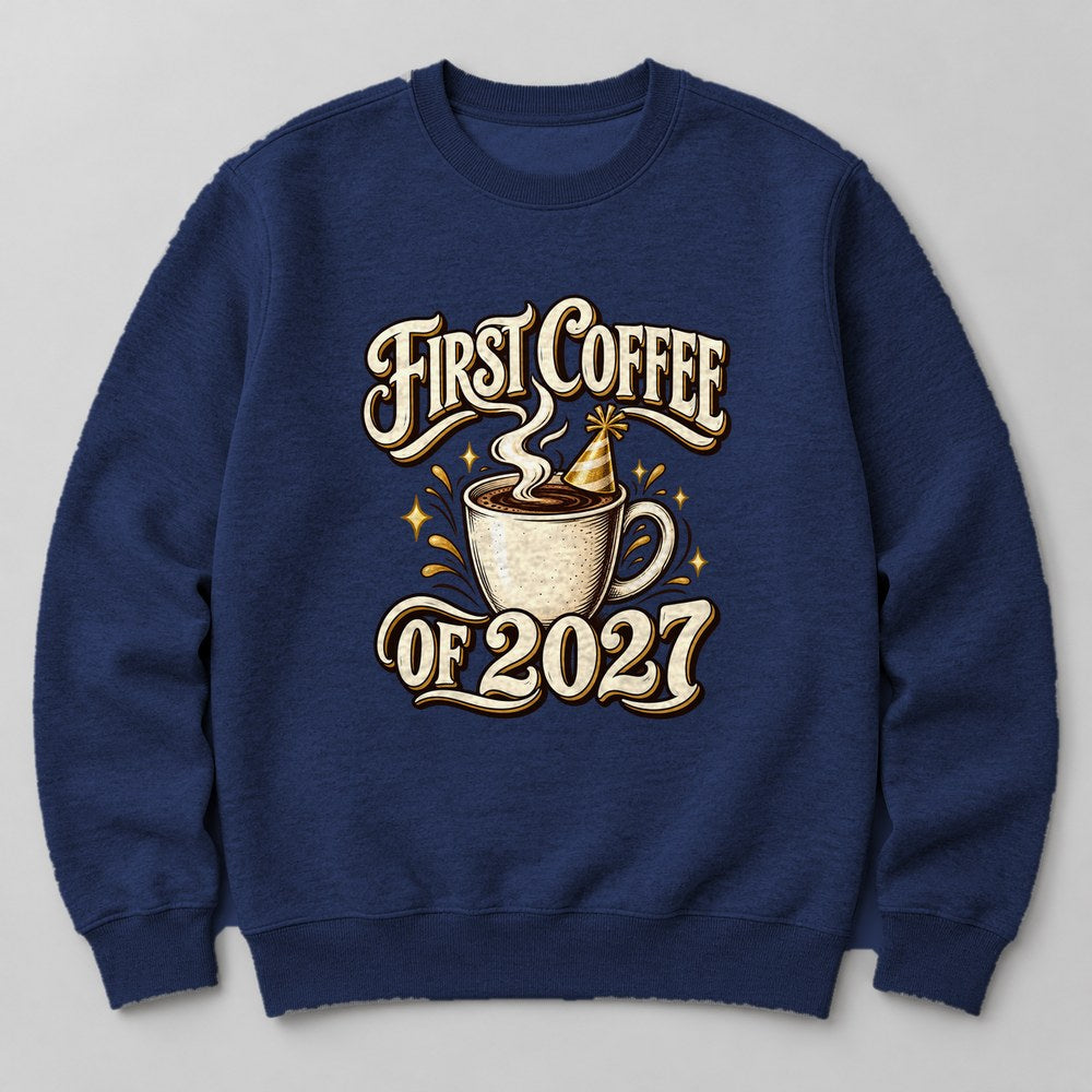 First Coffee of 2027 Sweatshirt in Navy