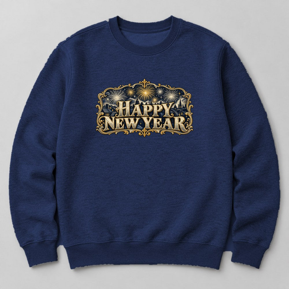 Happy New Year Sweatshirt in Navy