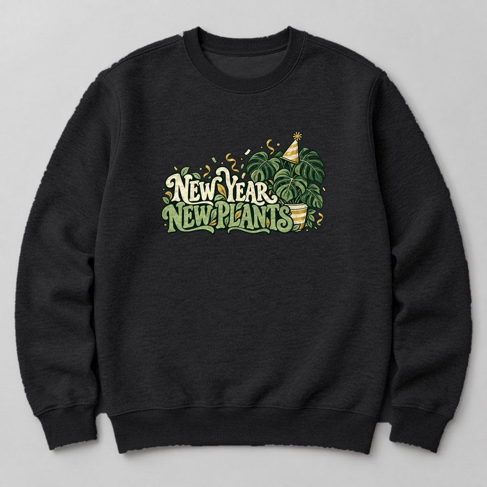 New Year New Plants Sweatshirt in Black