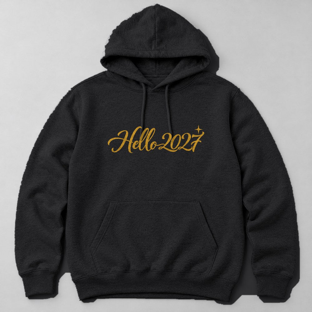 Hello 2027 Hoodie in Black