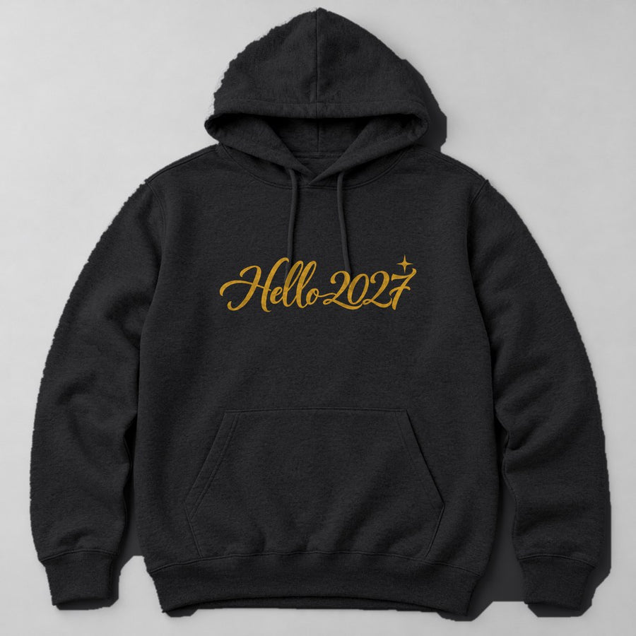 Hello 2027 Hoodie in Black