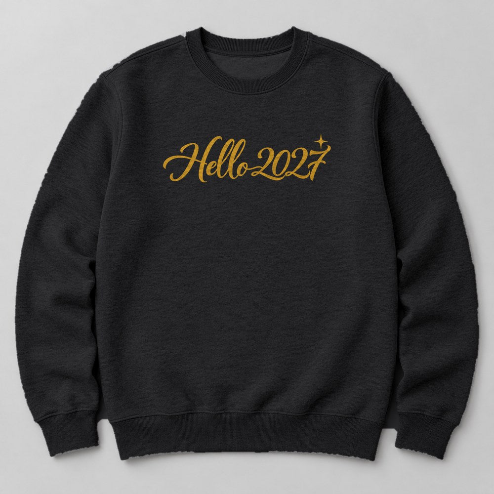 Hello 2027 Sweatshirt in Black