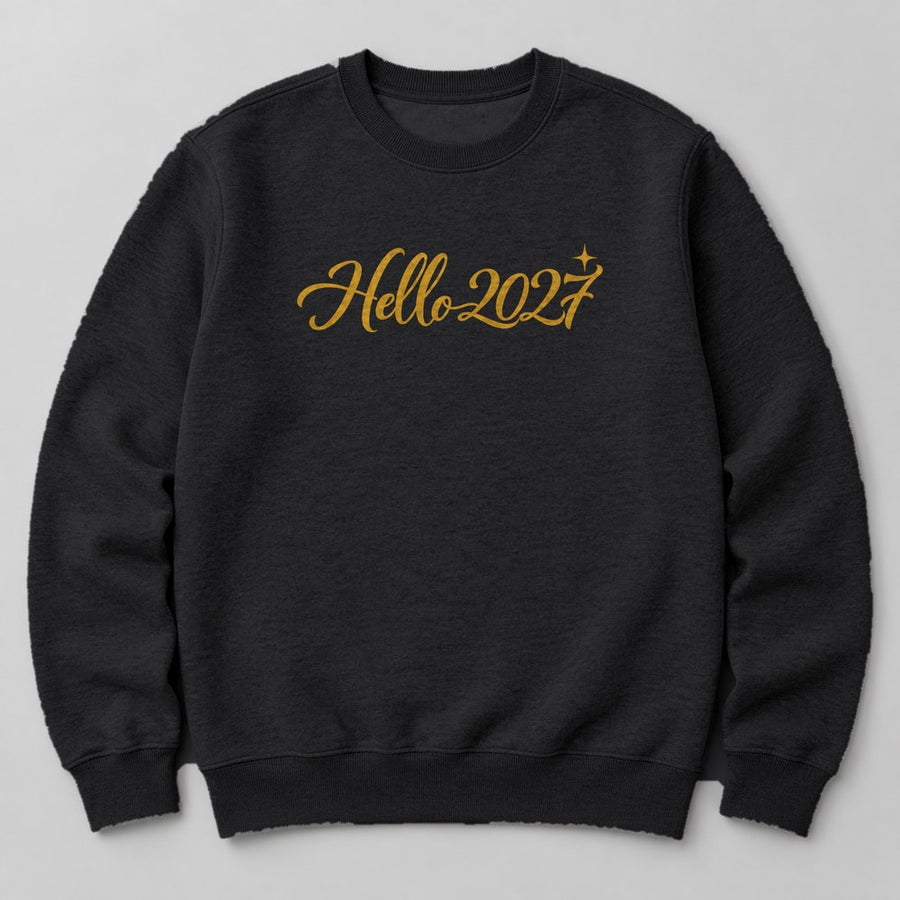 Hello 2027 Sweatshirt in Black