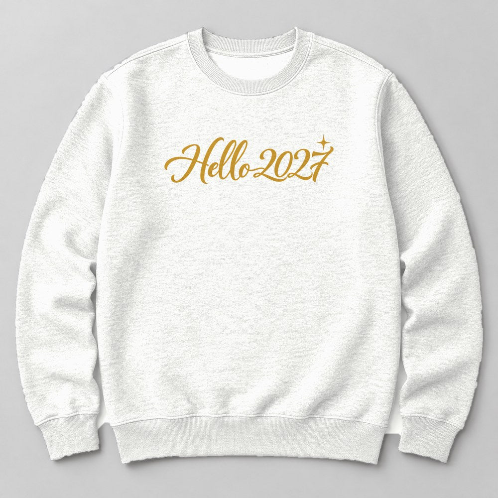 Hello 2027 Sweatshirt in White