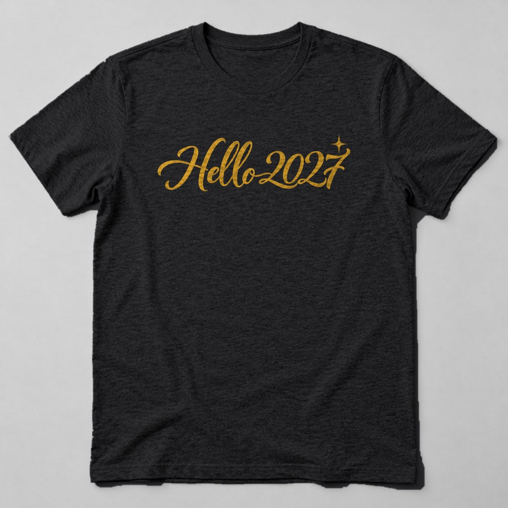 Hello 2027 T-Shirt in Black