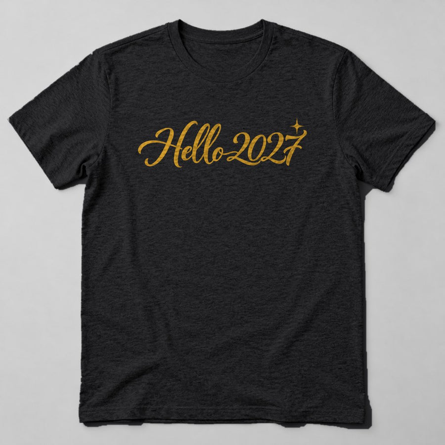 Hello 2027 T-Shirt in Black