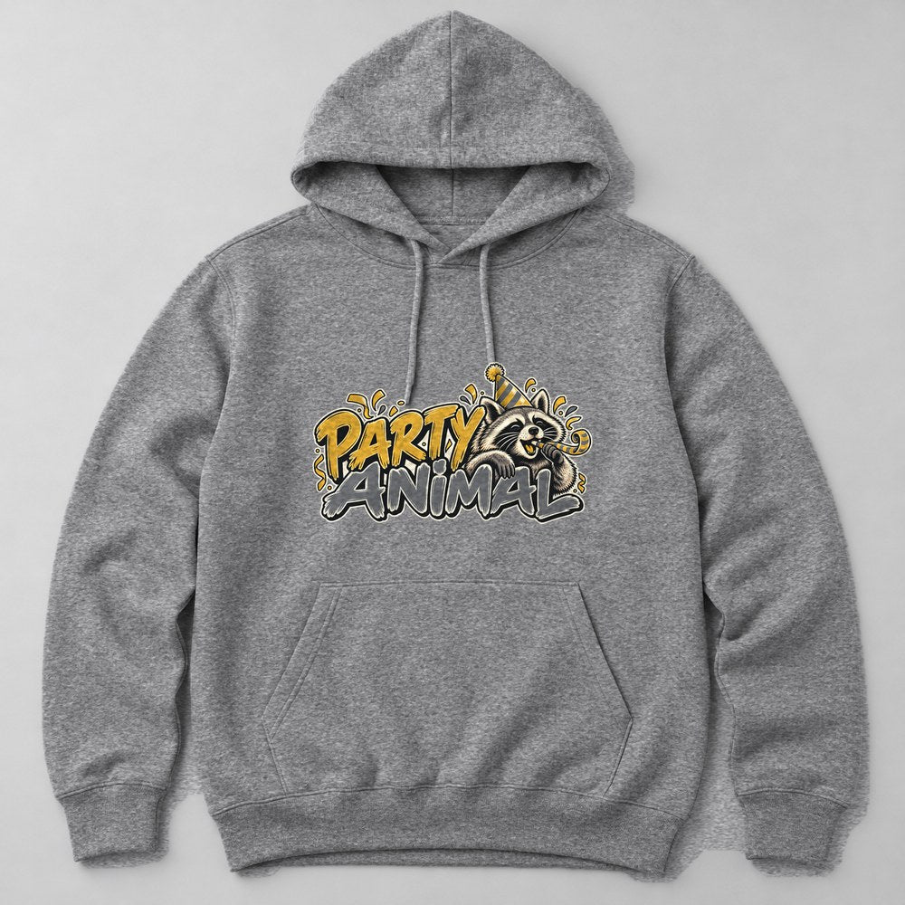 Party Animal Hoodie in Heather Grey
