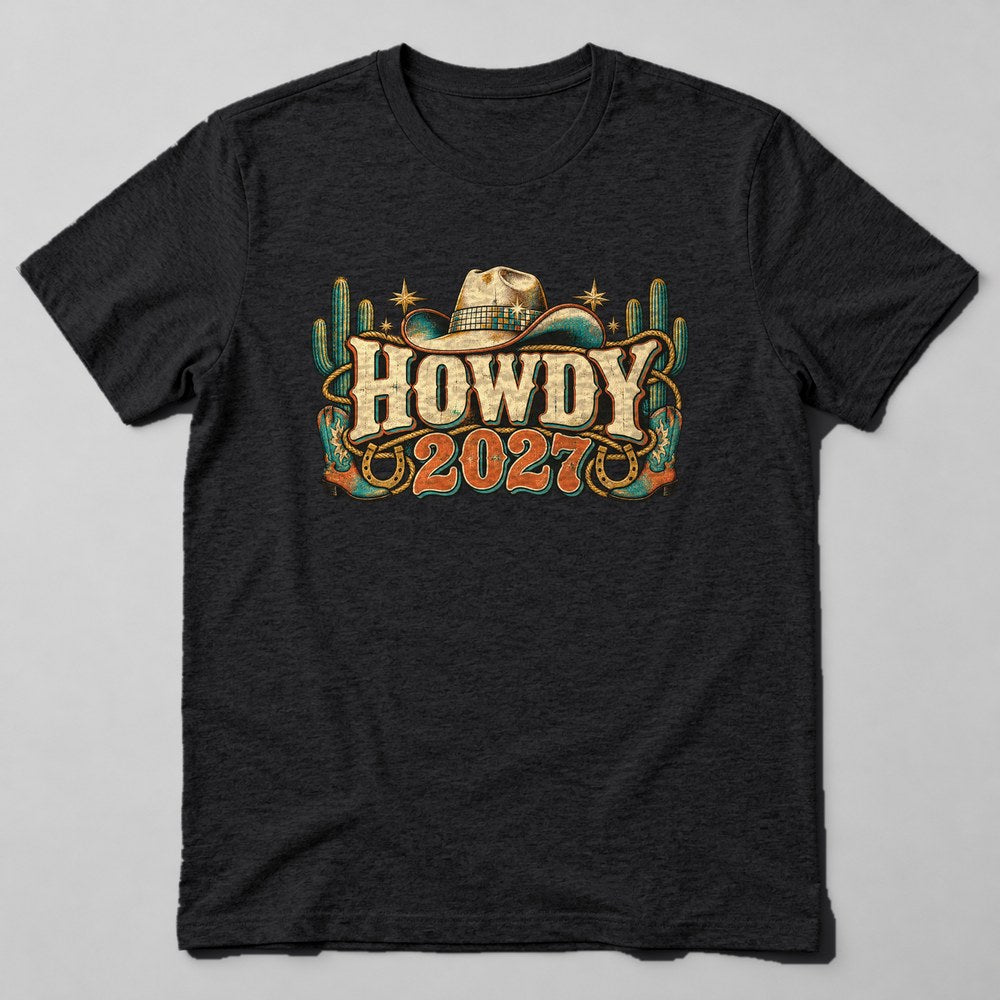 Howdy 2027 T-Shirt in Black