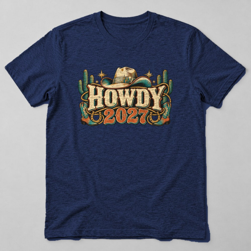 Howdy 2027 T-Shirt in Navy