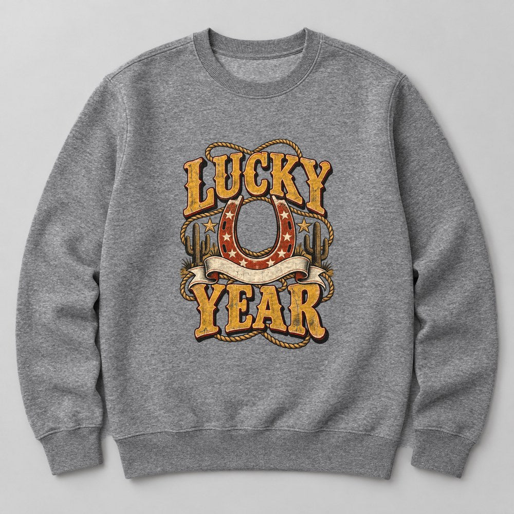 Lucky Year Sweatshirt in Heather Grey