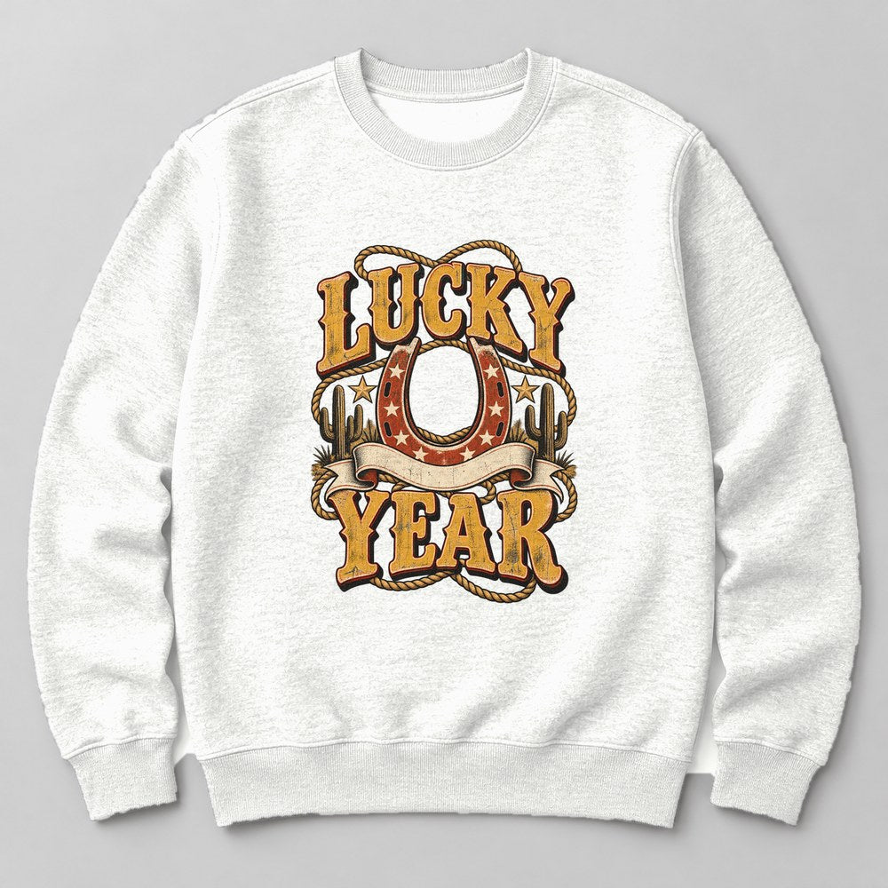 Lucky Year Sweatshirt in White