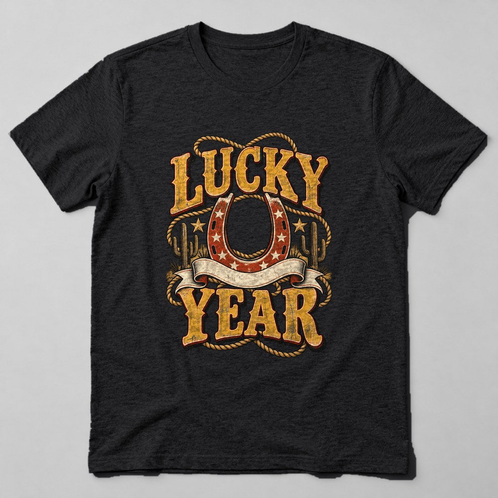 Lucky Year T-Shirt in Black