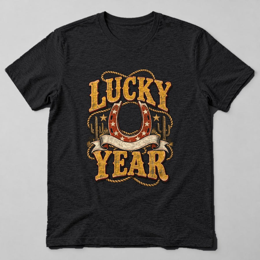 Lucky Year T-Shirt in Black