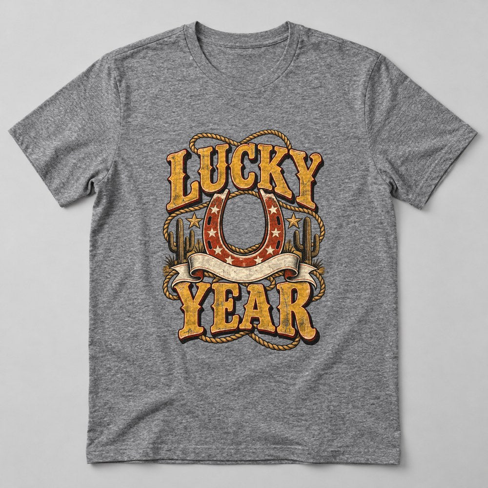 Lucky Year T-Shirt in Heather Grey