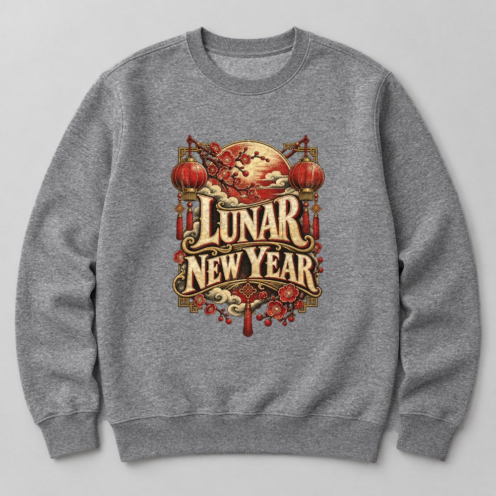 Lunar New Year Sweatshirt in Heather Grey
