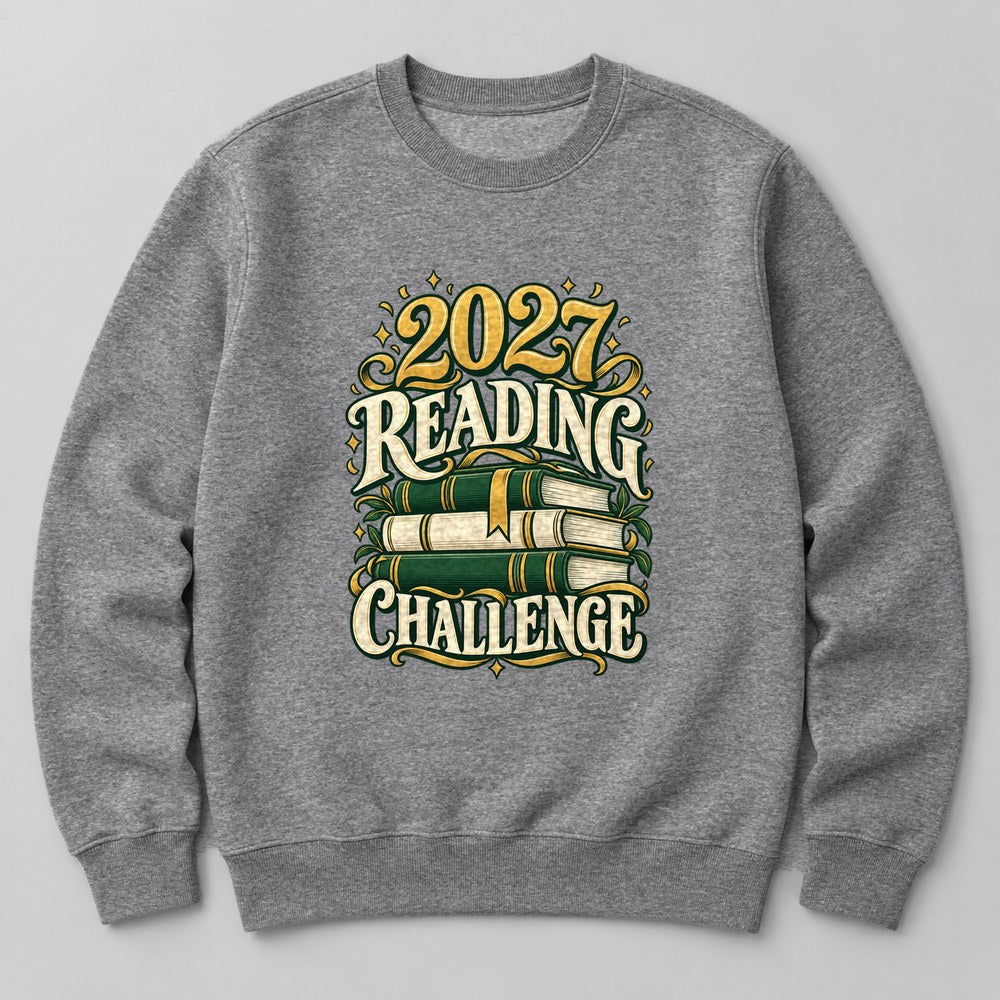 2027 Reading Challenge Sweatshirt in Heather Grey