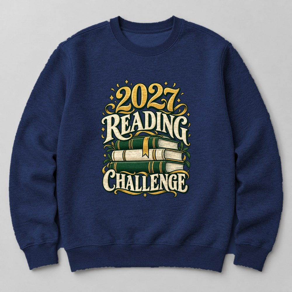 2027 Reading Challenge crewneck sweatshirt in Navy