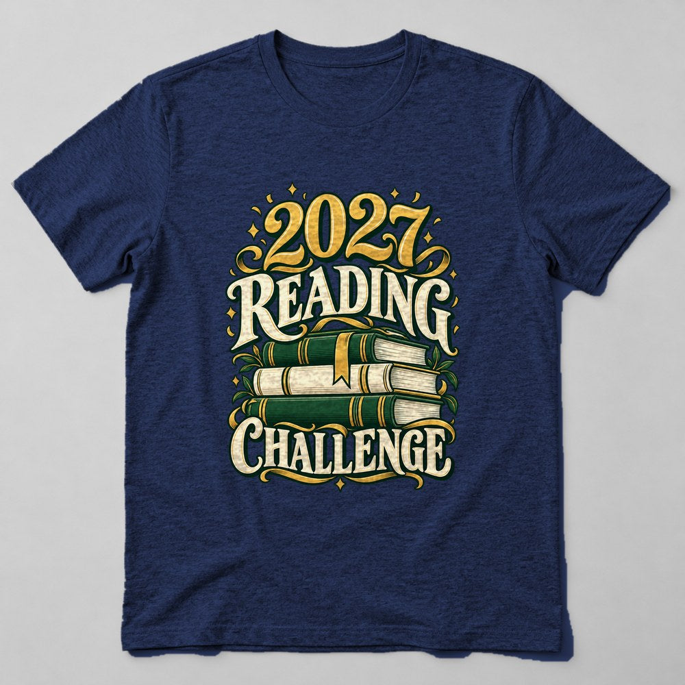 2027 Reading Challenge T-Shirt in Navy