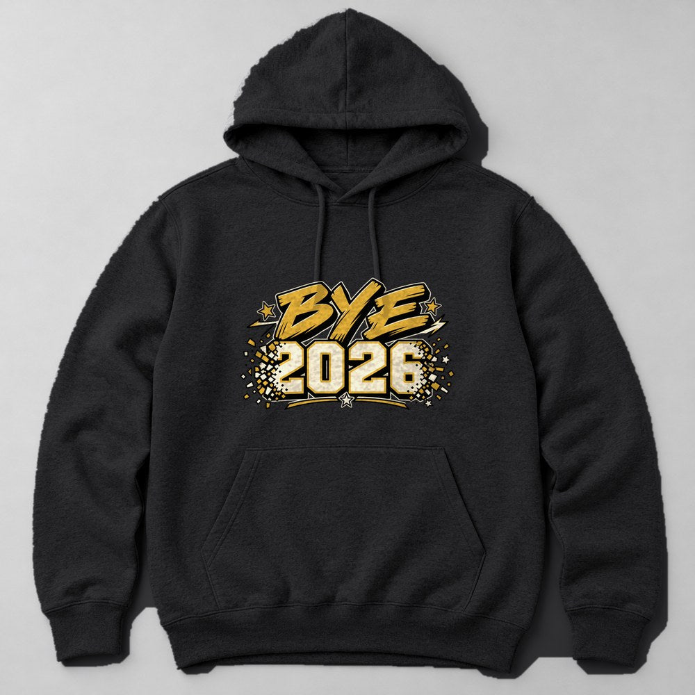 Bye 2026 Hoodie in Black