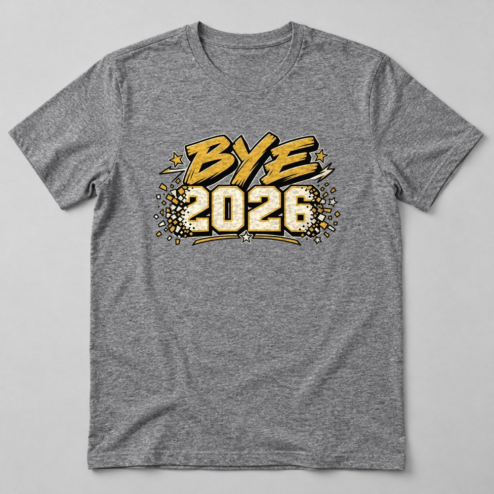 Bye 2026 T-Shirt in Heather Grey