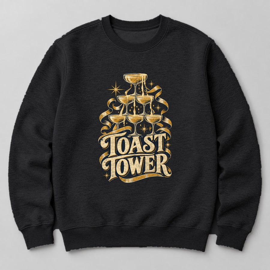 Toast Tower Sweatshirt in Black