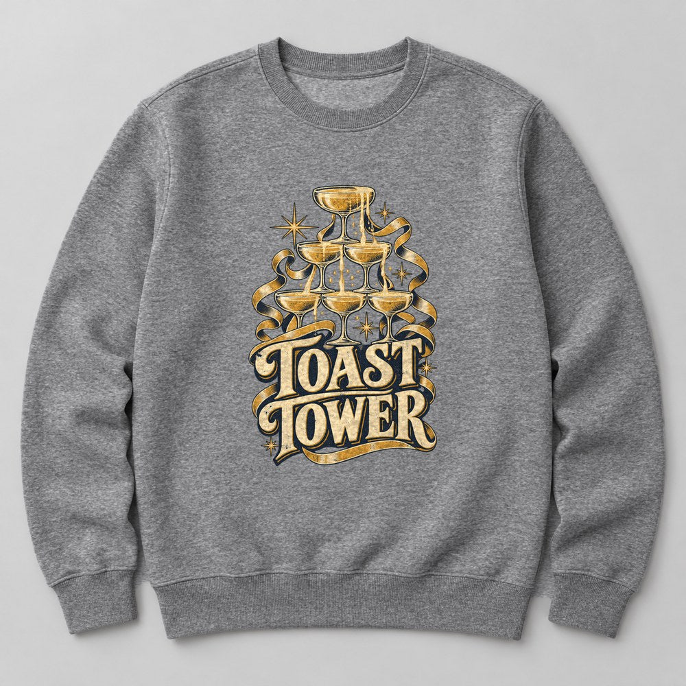 Toast Tower Sweatshirt in Heather Grey