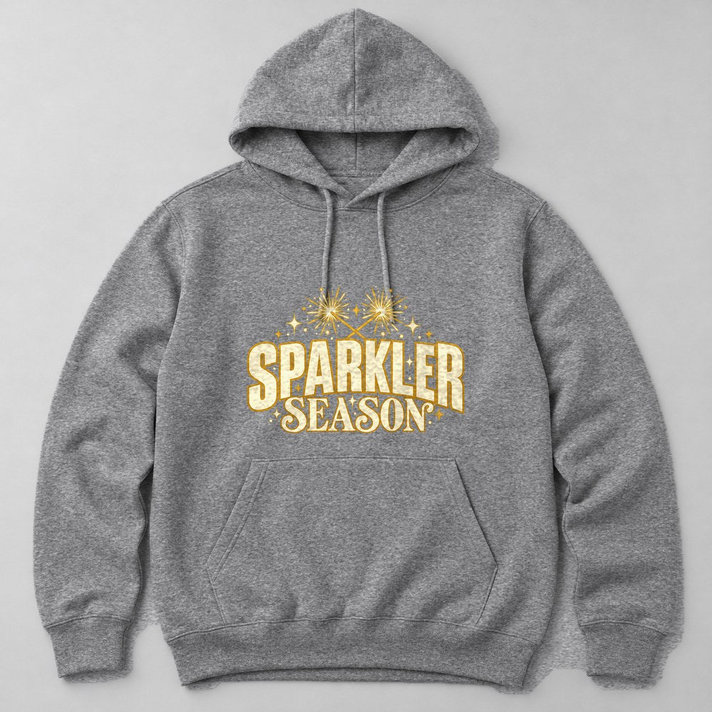 Sparkler Season Hoodie in Heather Grey