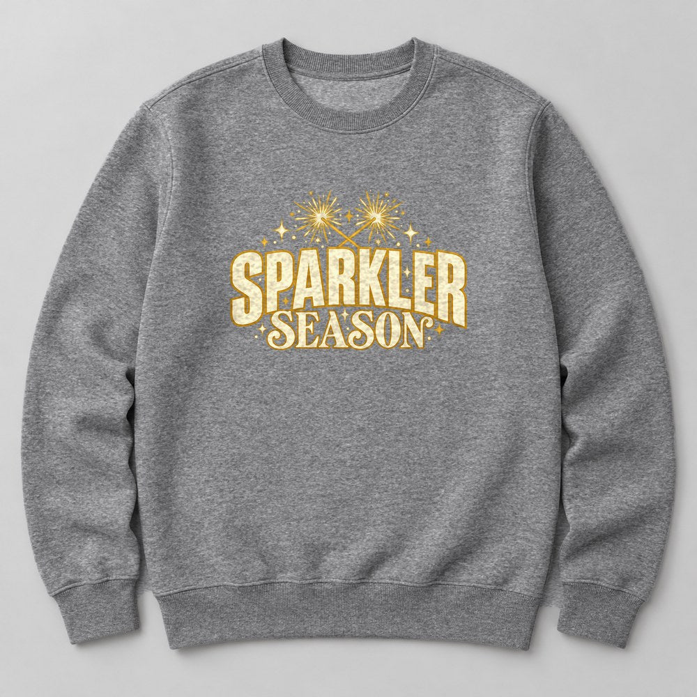 Sparkler Season Sweatshirt in Heather Grey