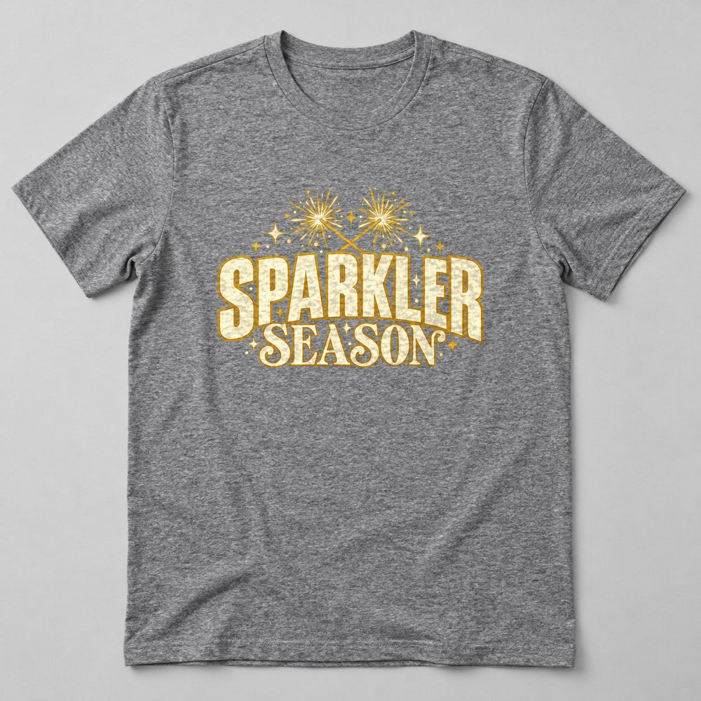 Sparkler Season T-Shirt in Heather Grey