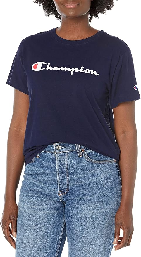 Champion Women's Classic Retro Logo Short Sleeve T-Shirt