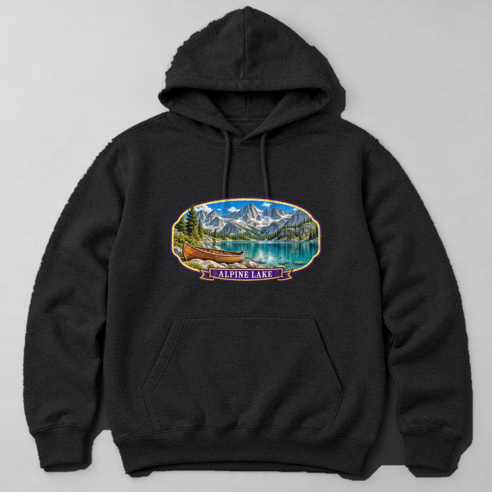 Alpine Lake Hoodie in Black