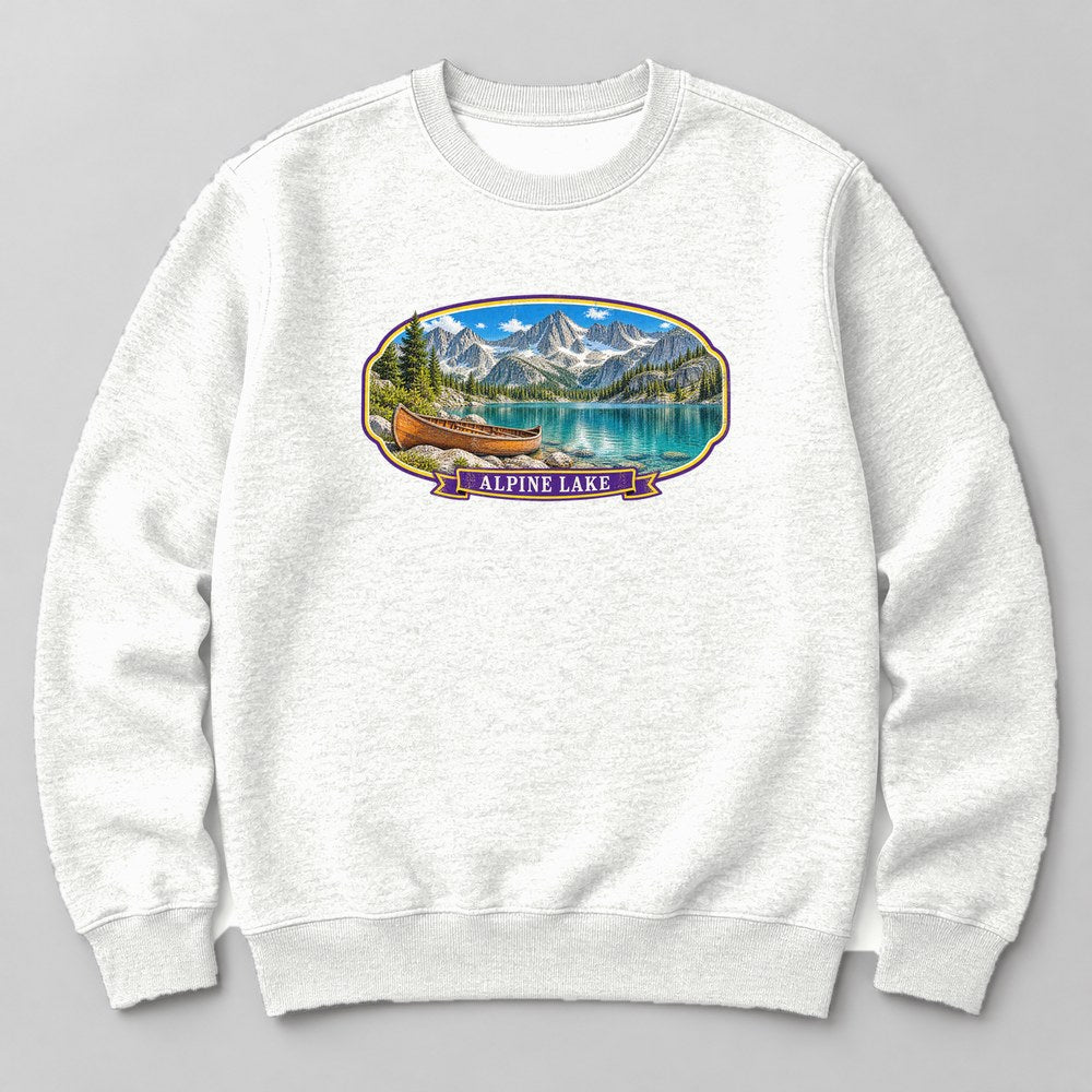 Alpine Lake Sweatshirt in White