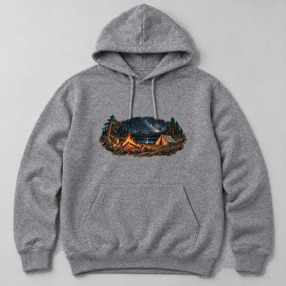 Campfire Night Hoodie in Heather Grey