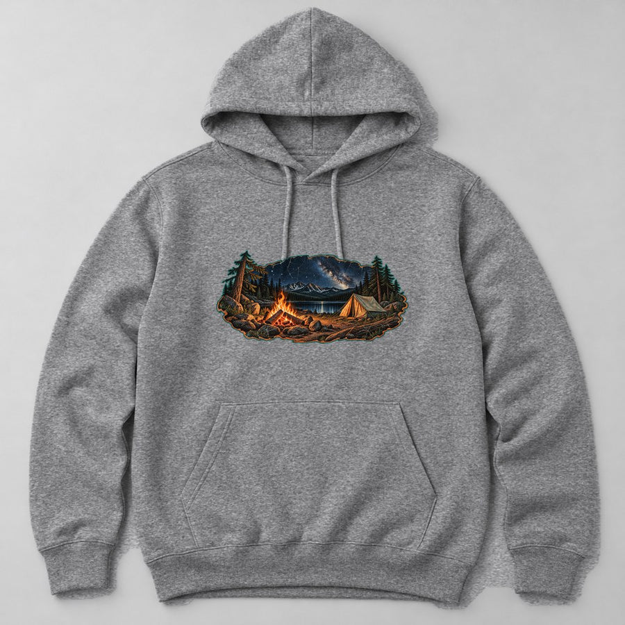Campfire Night Hoodie in Heather Grey