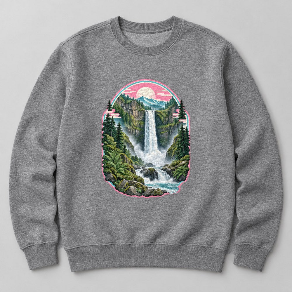 Waterfall Fern Sweatshirt in Heather Grey