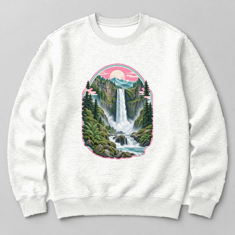Waterfall Fern Sweatshirt in White