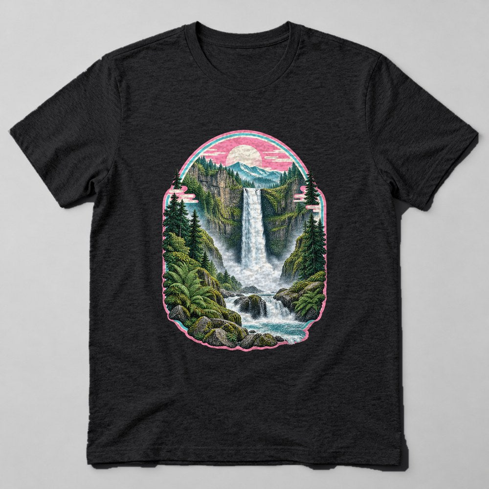 Waterfall Fern T-Shirt in Black