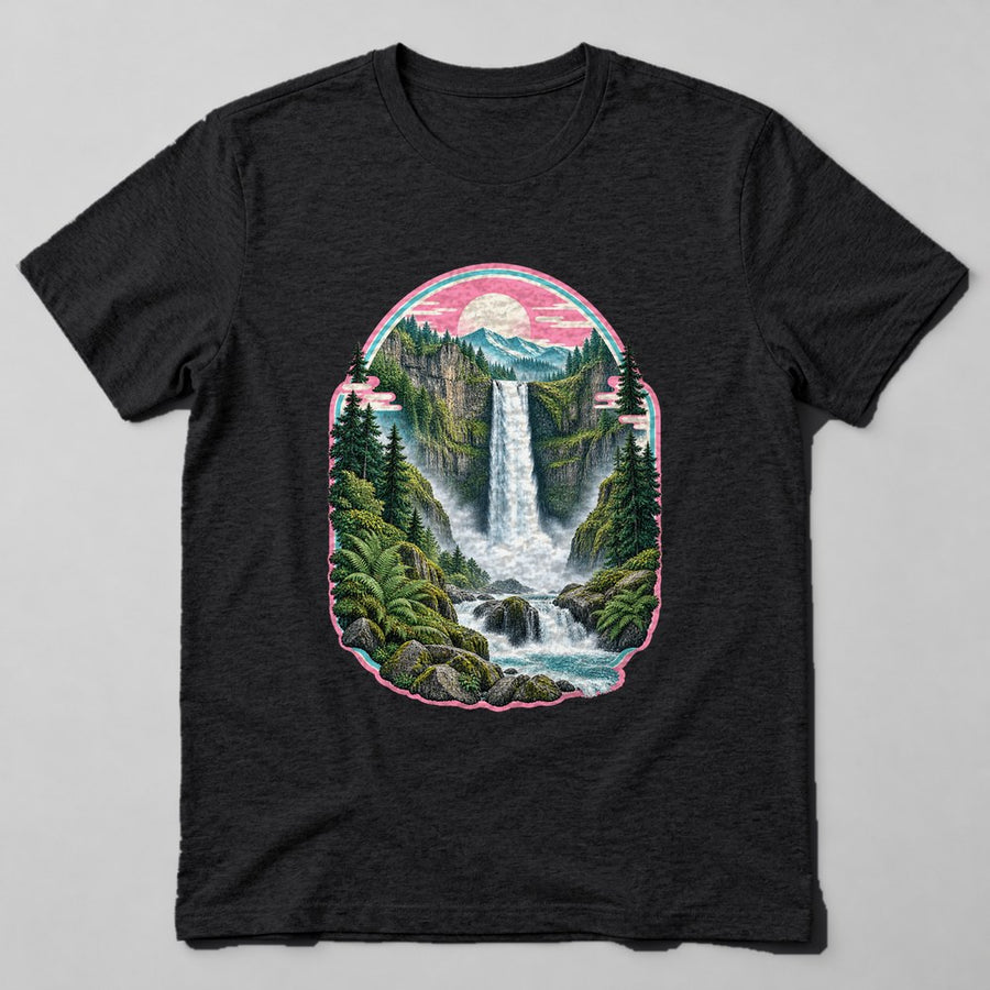 Waterfall Fern T-Shirt in Black