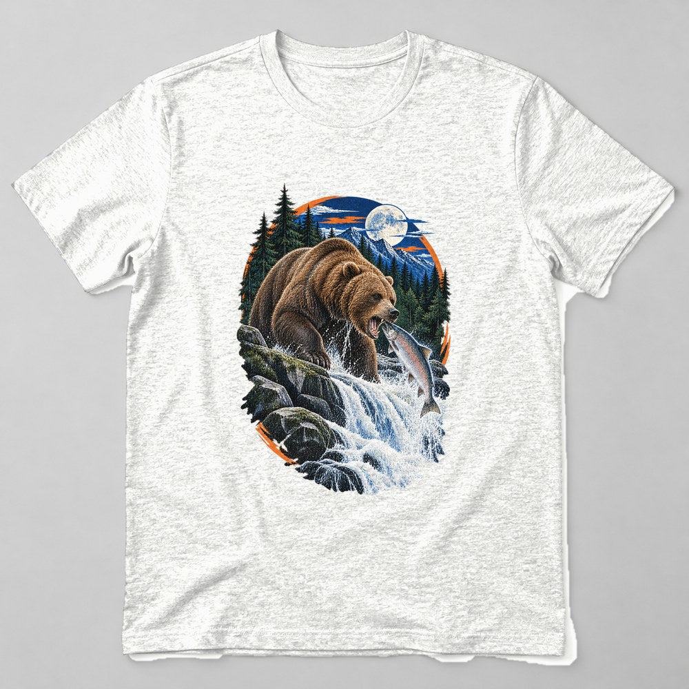 Bear Salmon T-Shirt in White