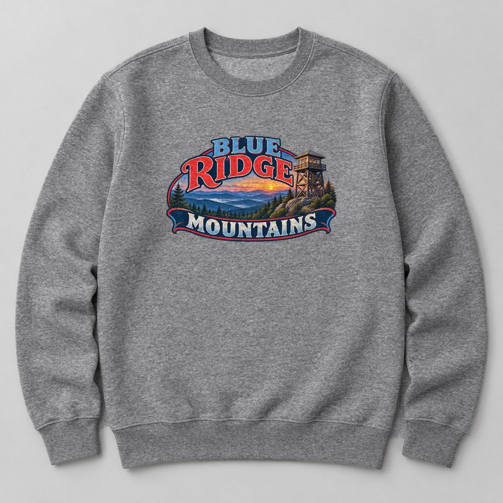 Blue Ridge Mountains Sweatshirt in Heather Grey