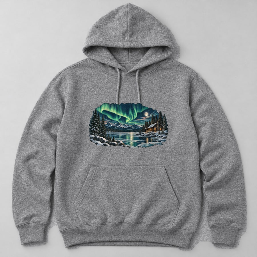 Northern Lights Hoodie in Heather Grey