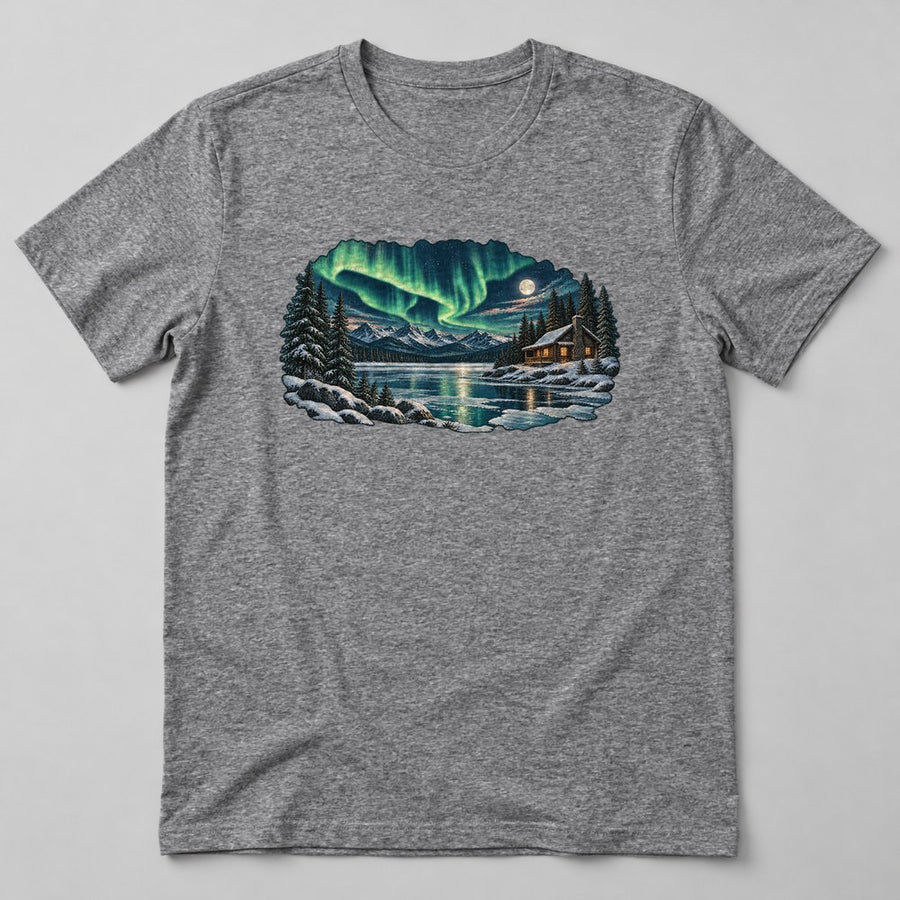 Northern Lights T-Shirt in Heather Grey