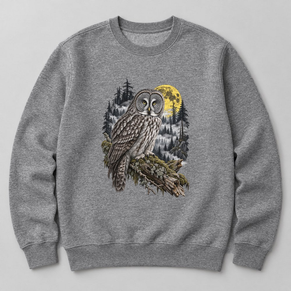 Owl Forest Sweatshirt in Heather Grey