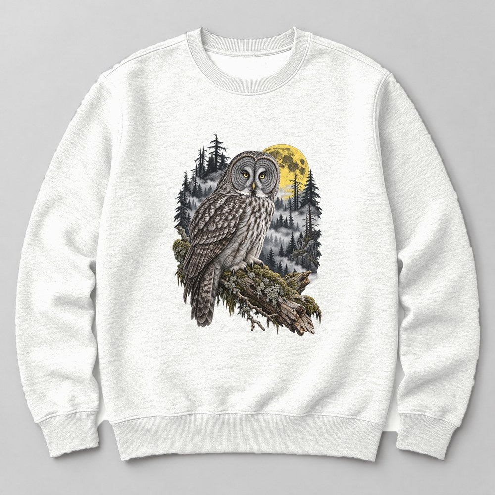 Owl Forest Sweatshirt in White