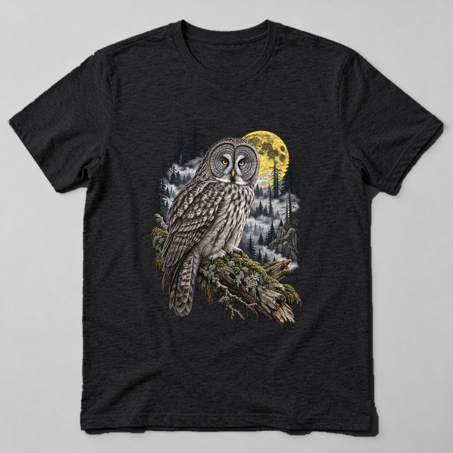 Owl Forest T-Shirt in Black