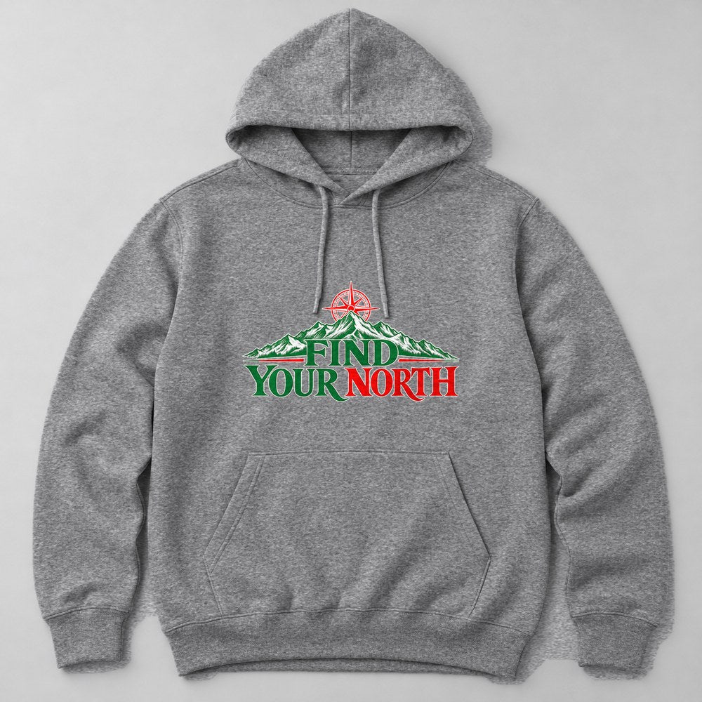 Find Your North Hoodie in Heather Grey