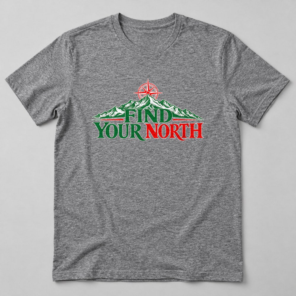 Find Your North T-Shirt in Heather Grey