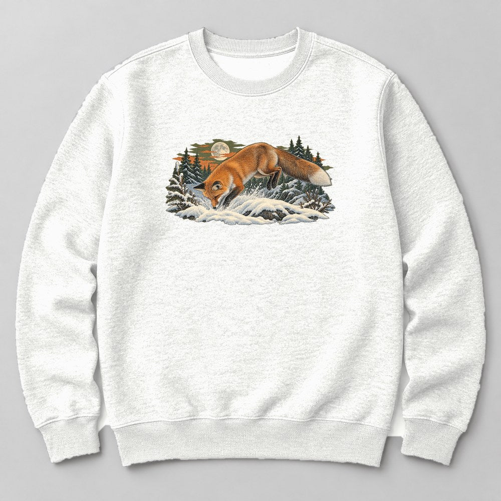 Fox Snow Sweatshirt in White