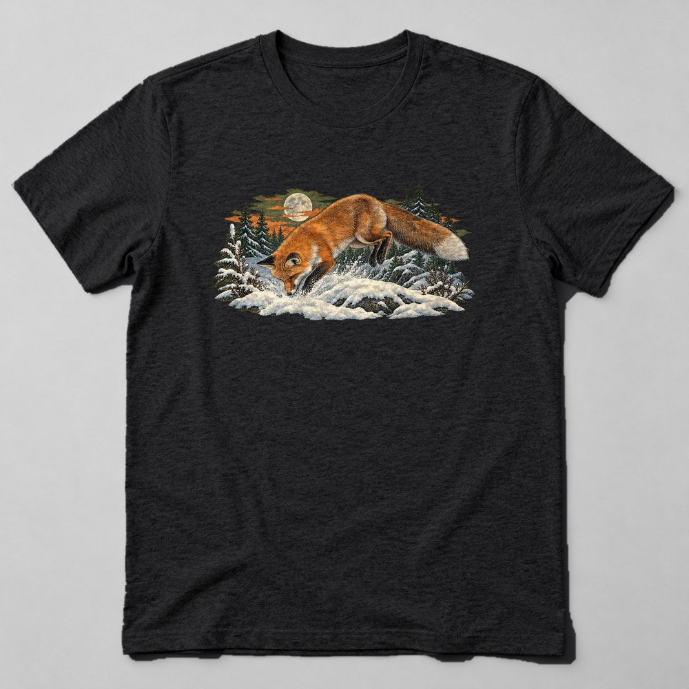 Fox Snow T-Shirt in Black