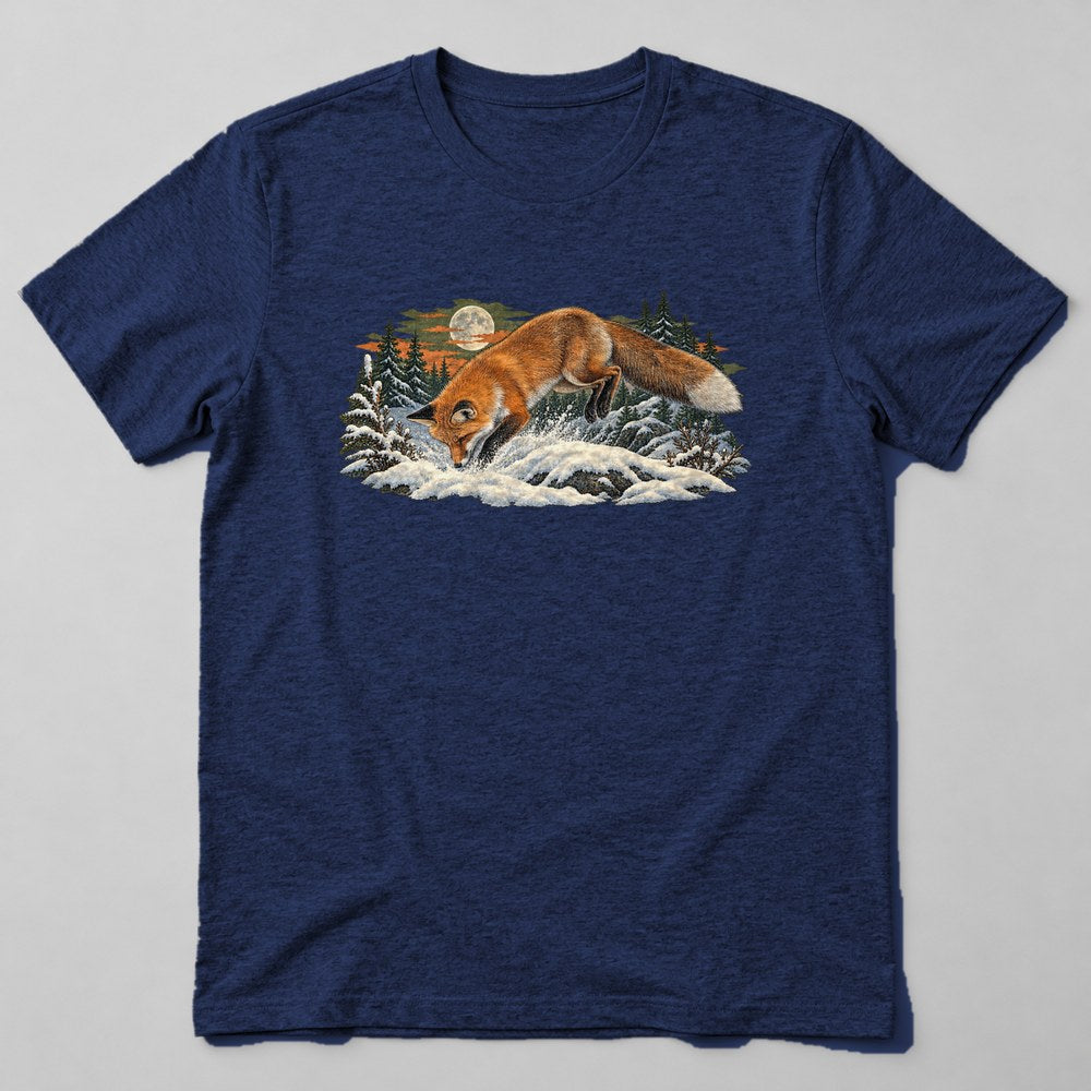 Fox Snow T-Shirt in Navy
